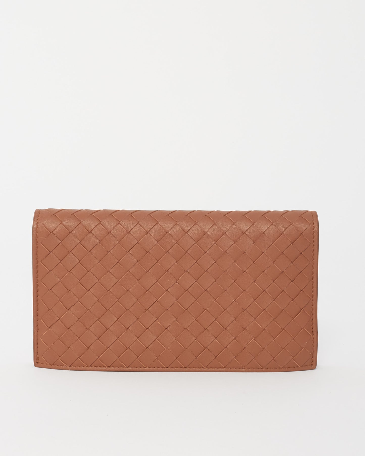 Bottega Veneta Brown Intrecciato Leather Long Wallet