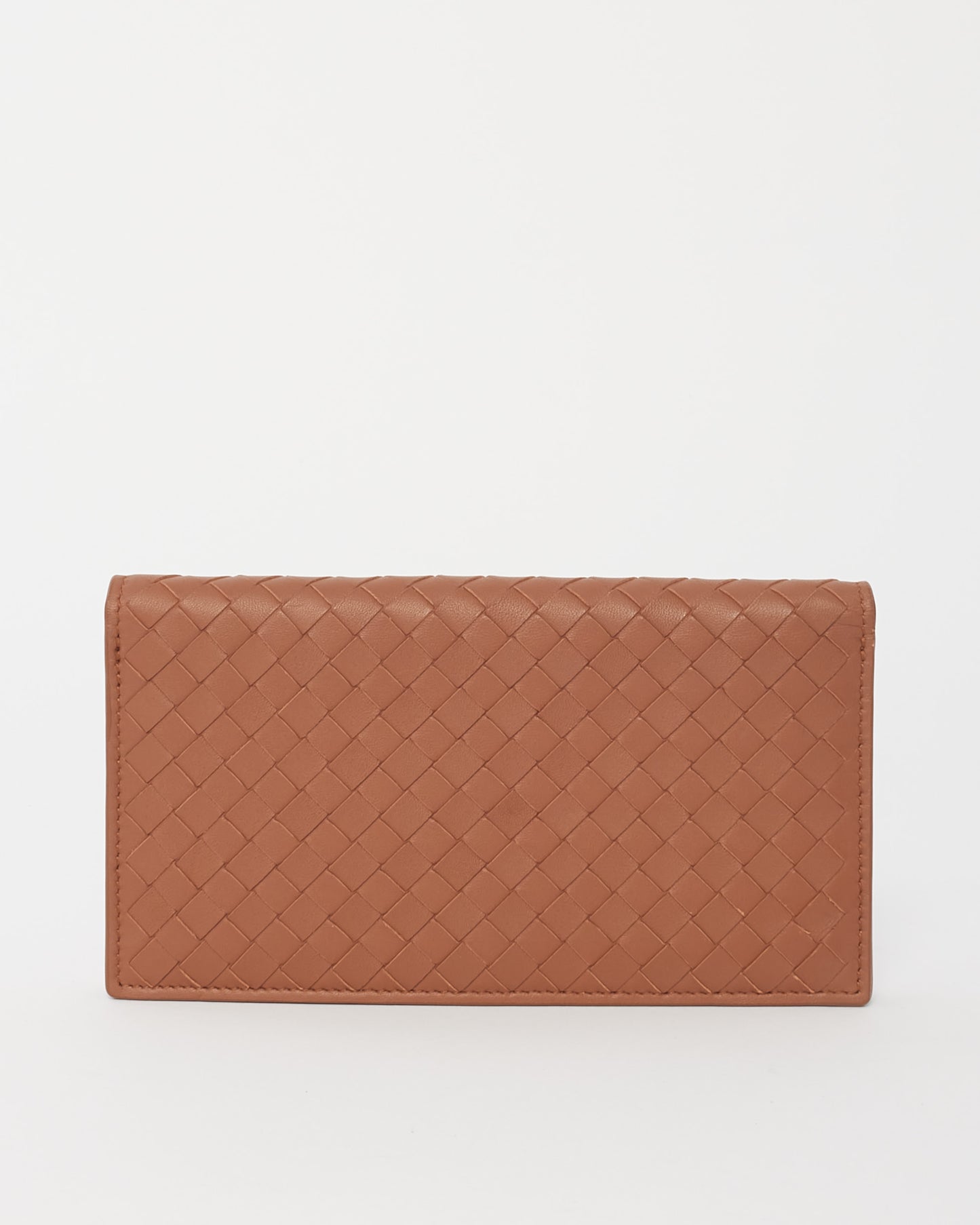 Bottega Veneta Brown Intrecciato Leather Long Wallet