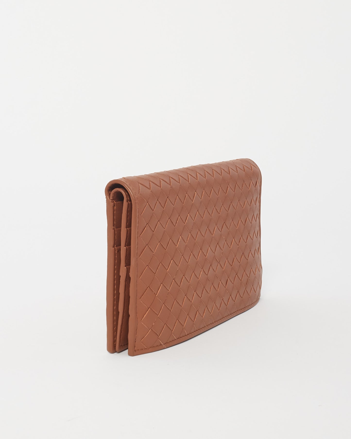 Bottega Veneta Brown Intrecciato Leather Long Wallet