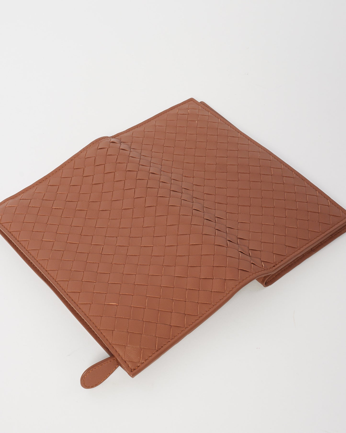 Bottega Veneta Brown Intrecciato Leather Long Wallet