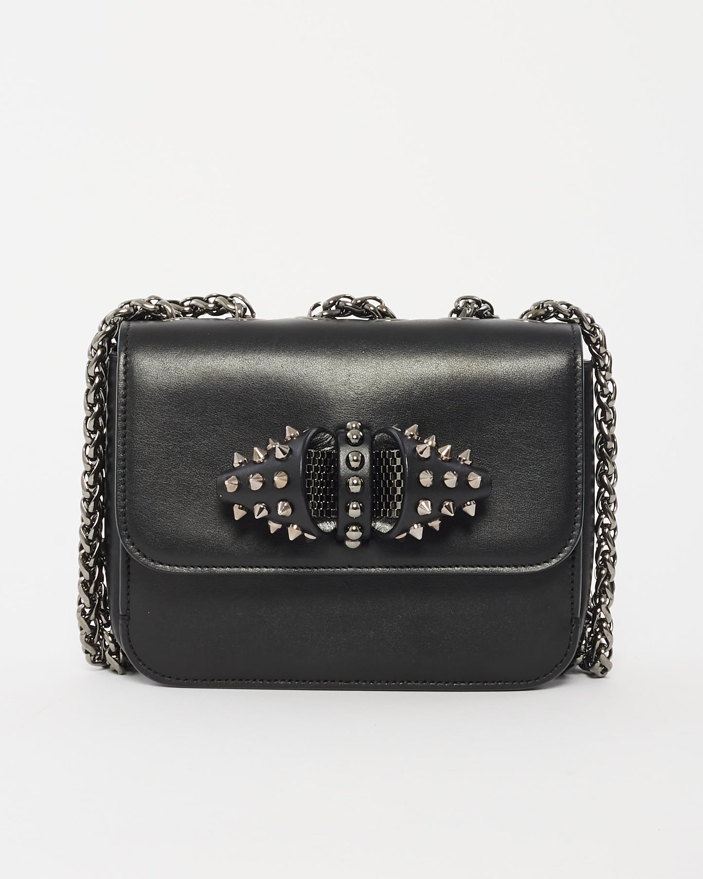 Christian Louboutin Black Leather Sweet Charity Crossbody Bag