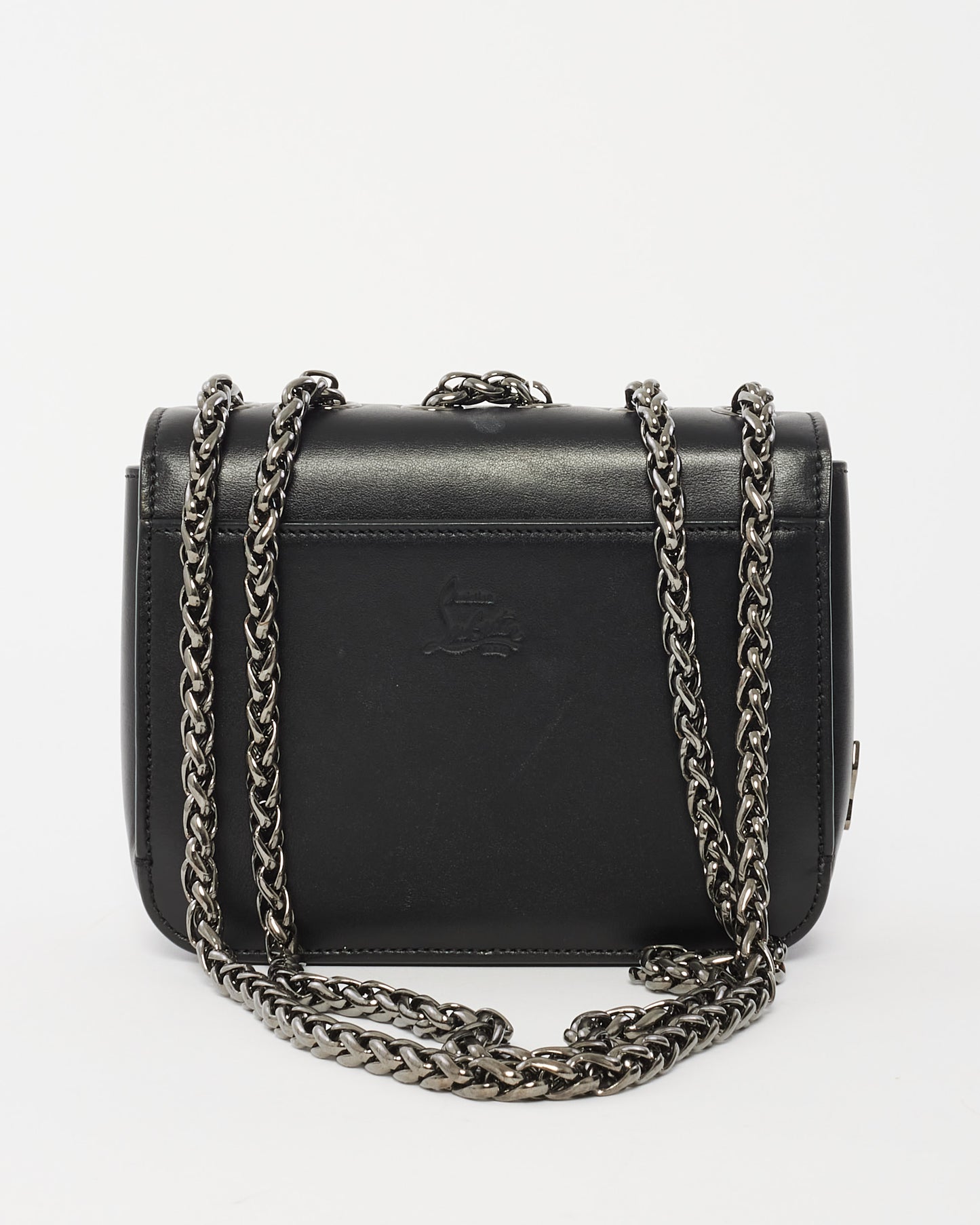 Christian Louboutin Black Leather Sweet Charity Crossbody Bag