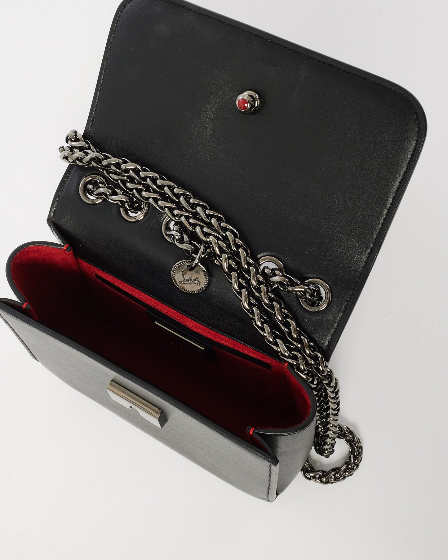 Christian Louboutin Black Leather Sweet Charity Crossbody Bag