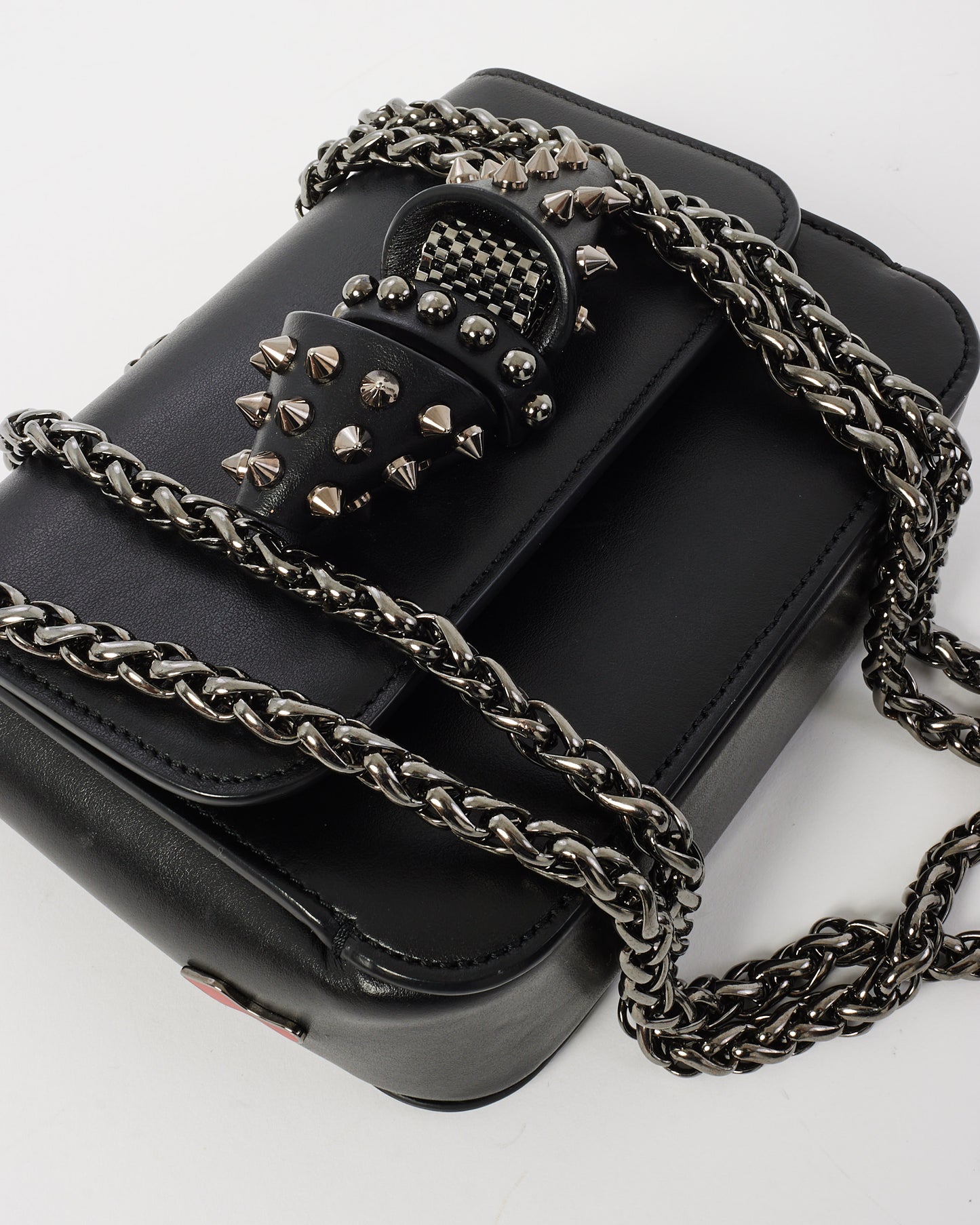 Christian Louboutin Black Leather Sweet Charity Crossbody Bag