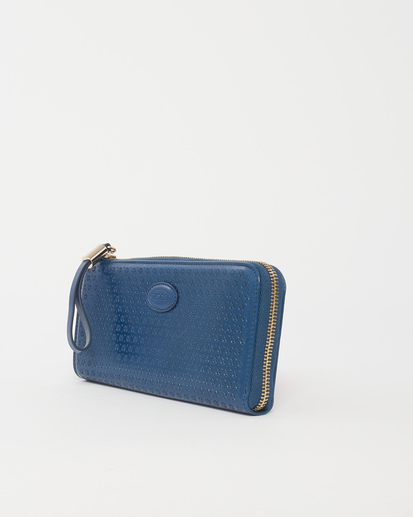 Tod
s Blue Zip Long Wallet