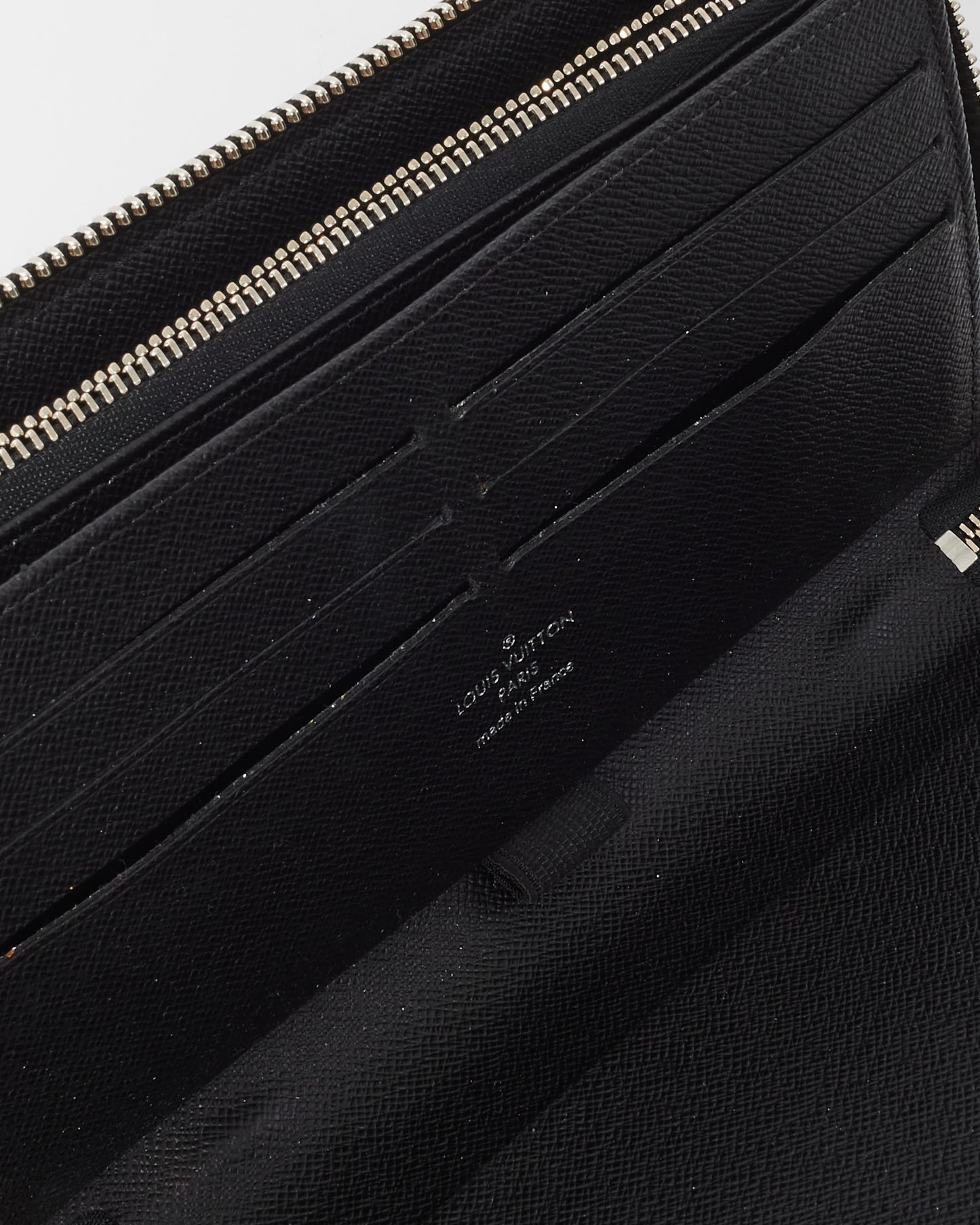 Louis Vuitton Black Epi Leather Long Zip Wallet