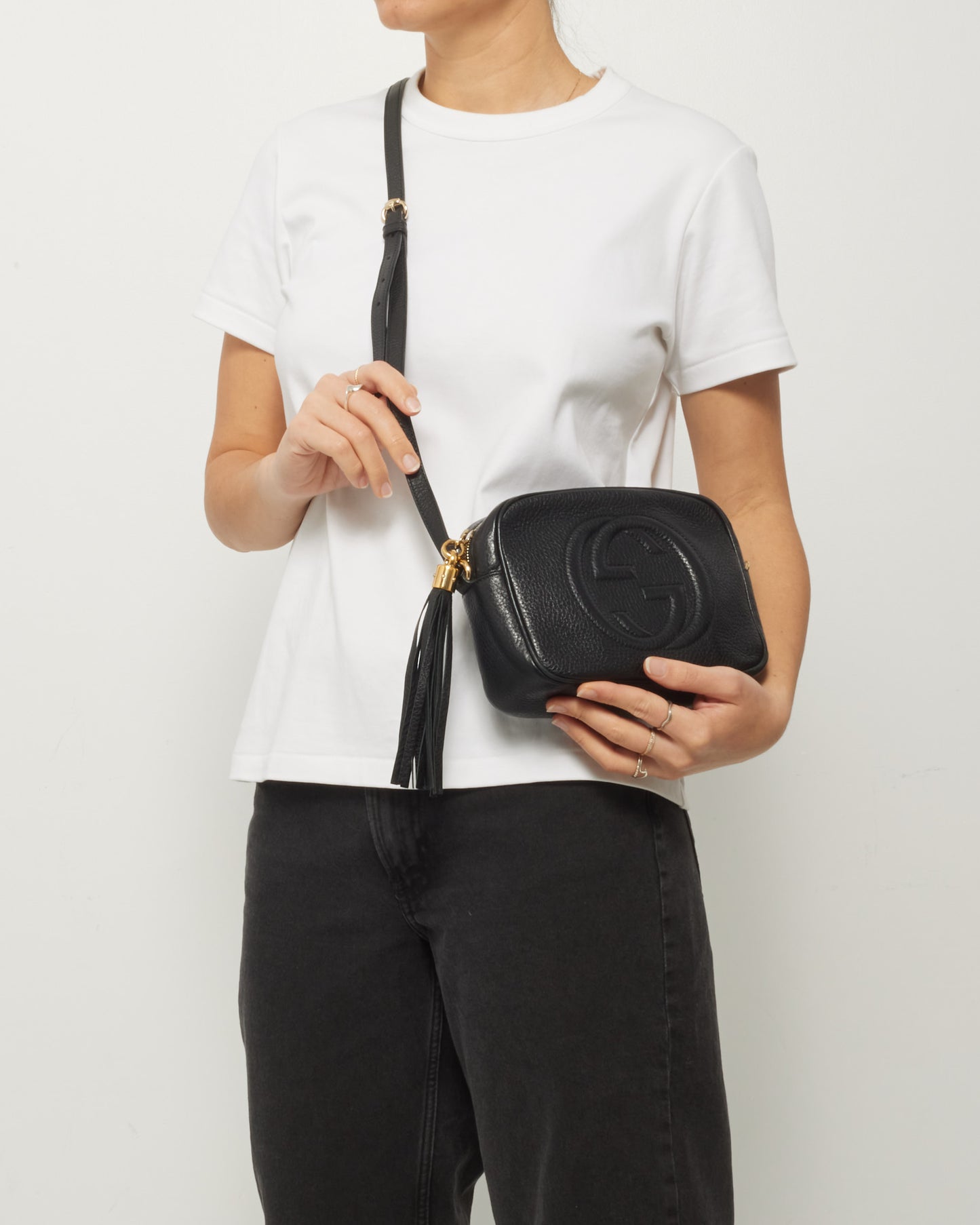 Gucci Black Leather Soho Disco Crossbody Bag