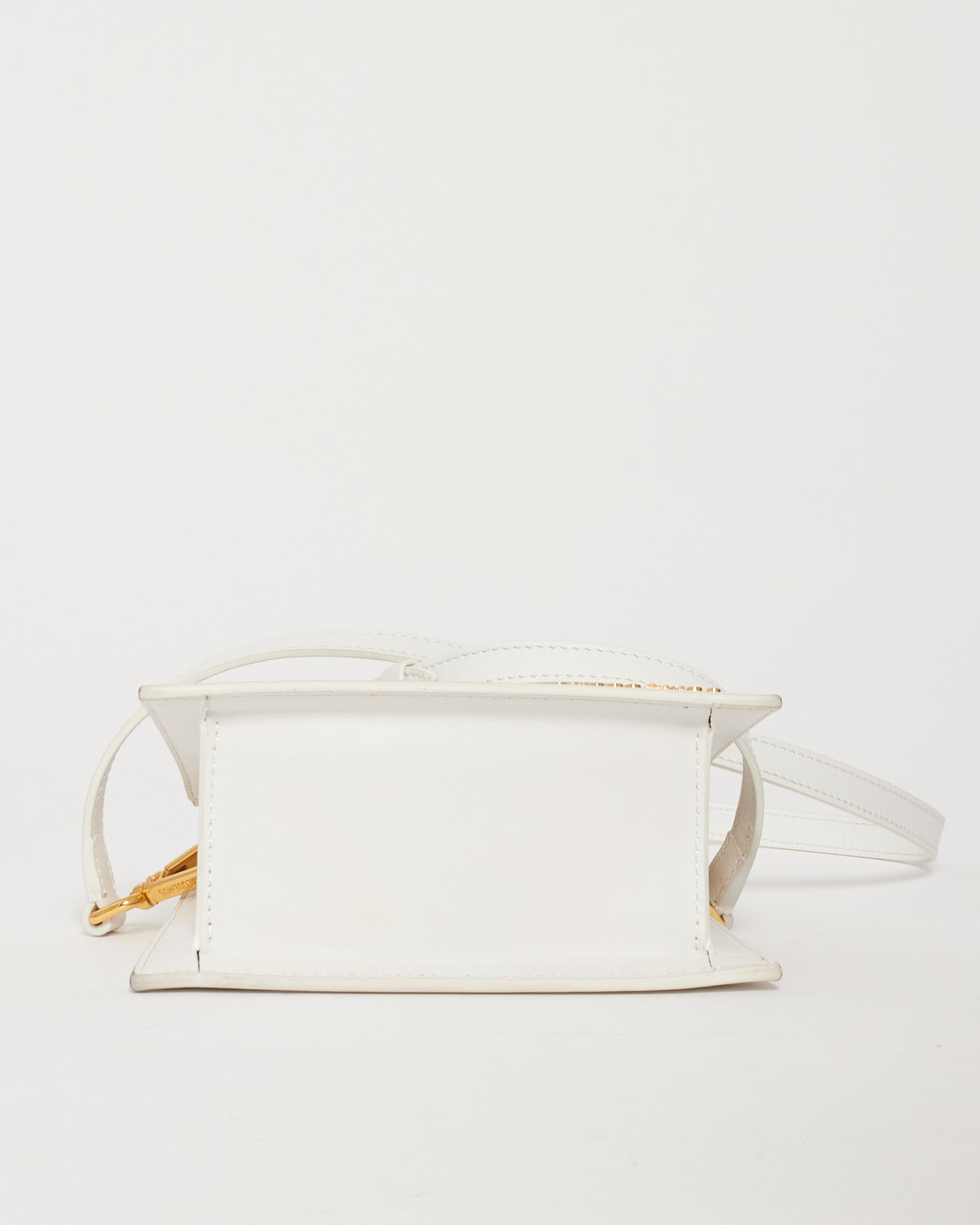 Jacquemus White Leather "Le Chiquito Moyen" Bag