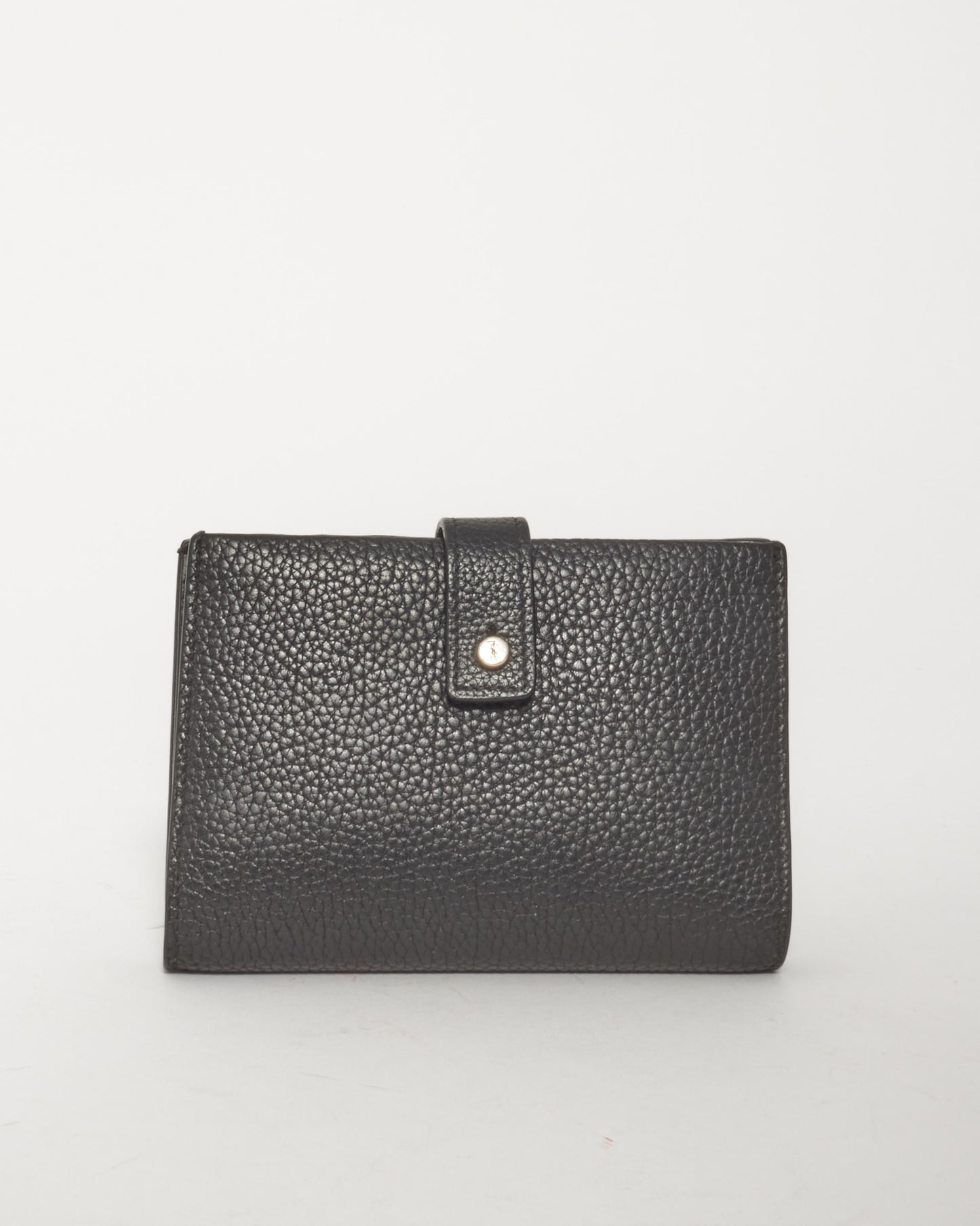 Saint Laurent Black Leather "Sac Du Jour" Compact Wallet