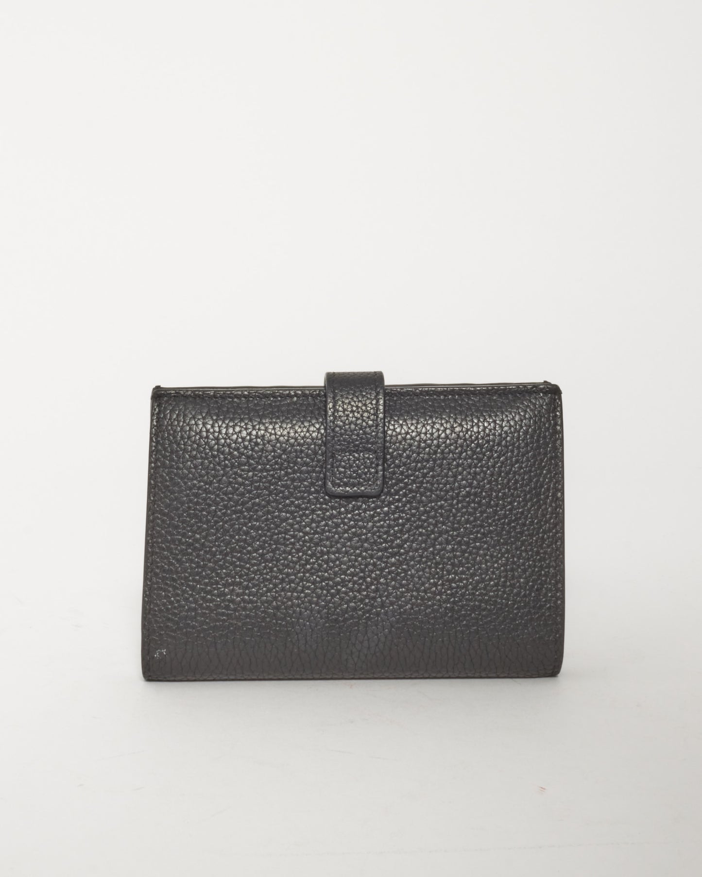 Saint Laurent Black Leather "Sac Du Jour" Compact Wallet