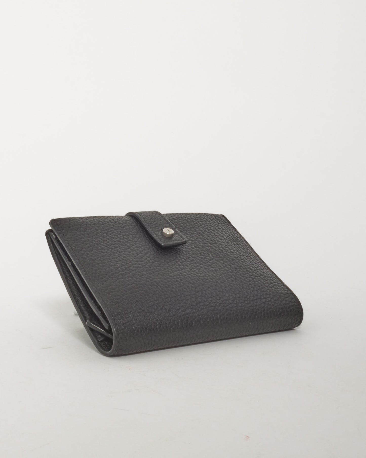 Saint Laurent Black Leather "Sac Du Jour" Compact Wallet