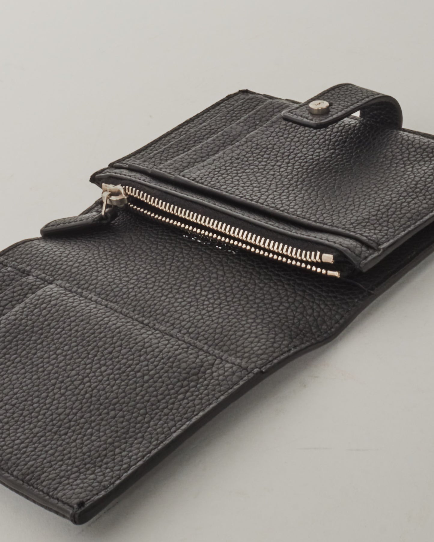 Saint Laurent Black Leather "Sac Du Jour" Compact Wallet