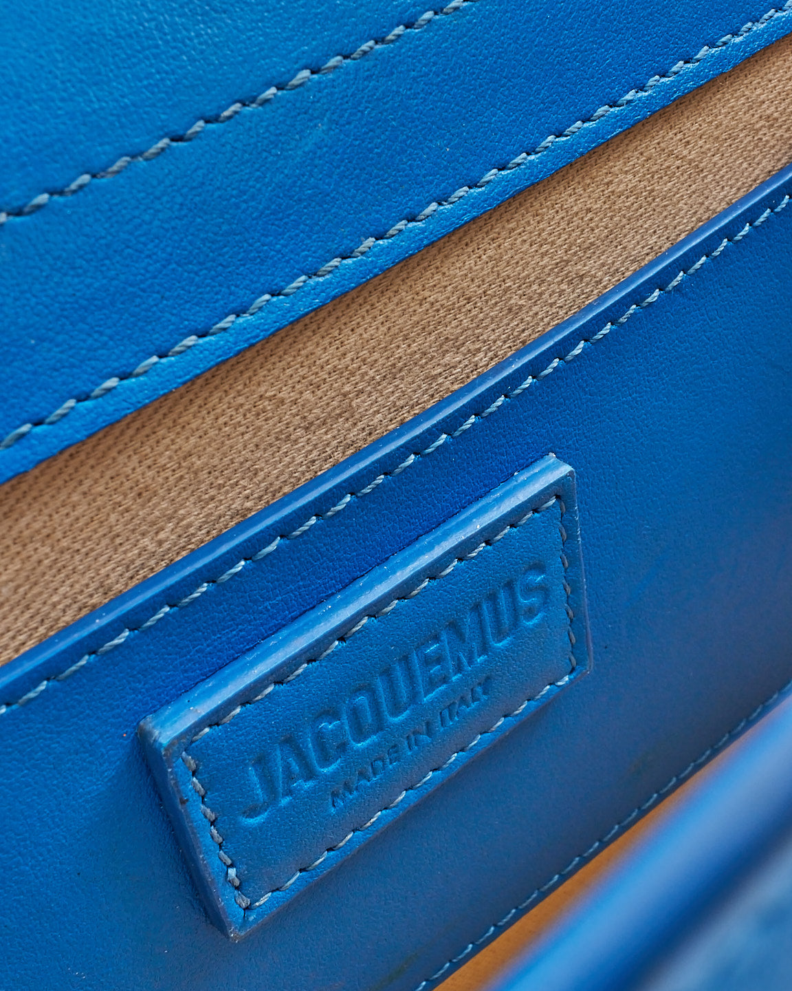 Jacquemus Blue Leather 
Le Grand Bambino
 Bag