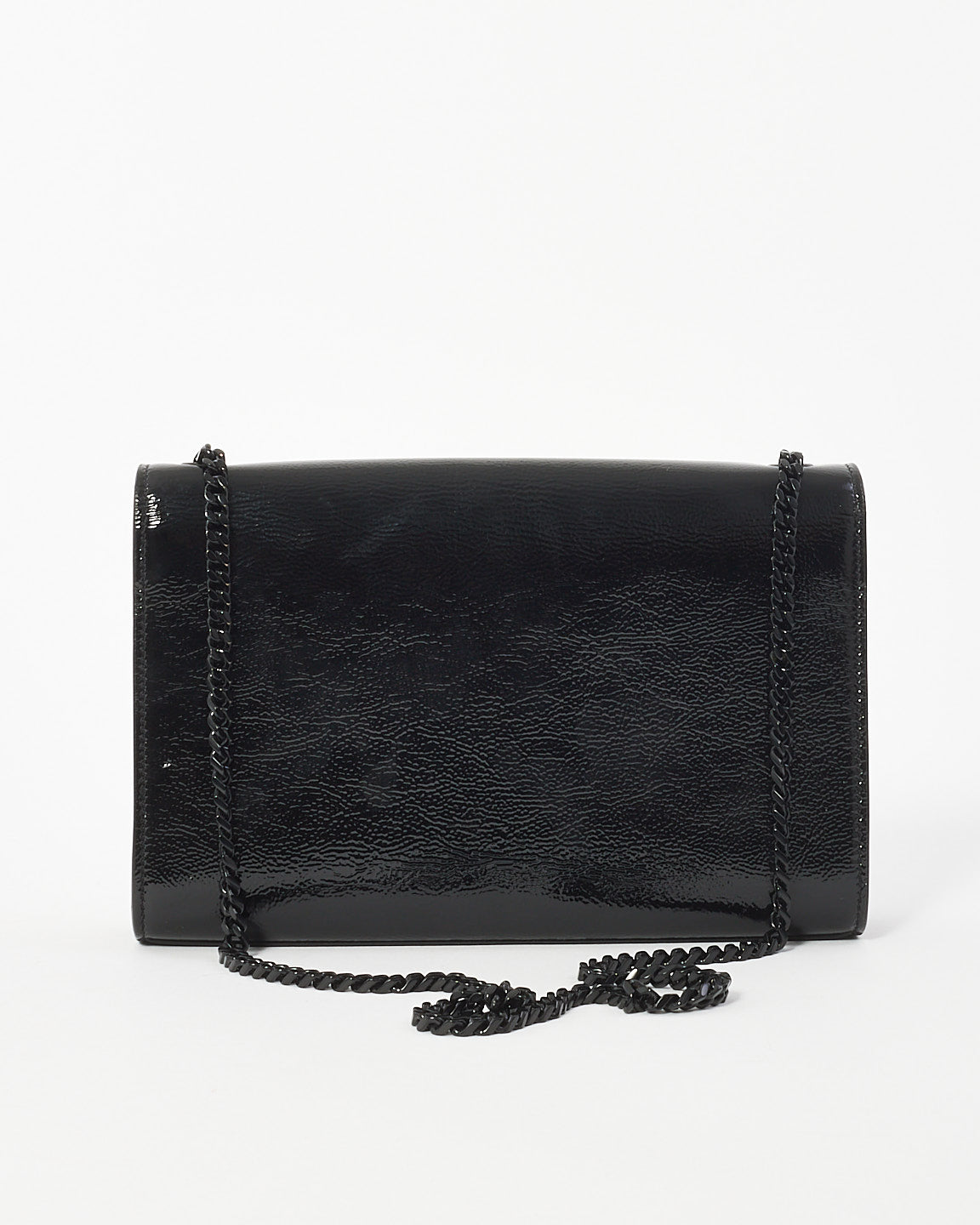 Saint Laurent Black Grained Patent Leather Medium Kate Crossbody Bag