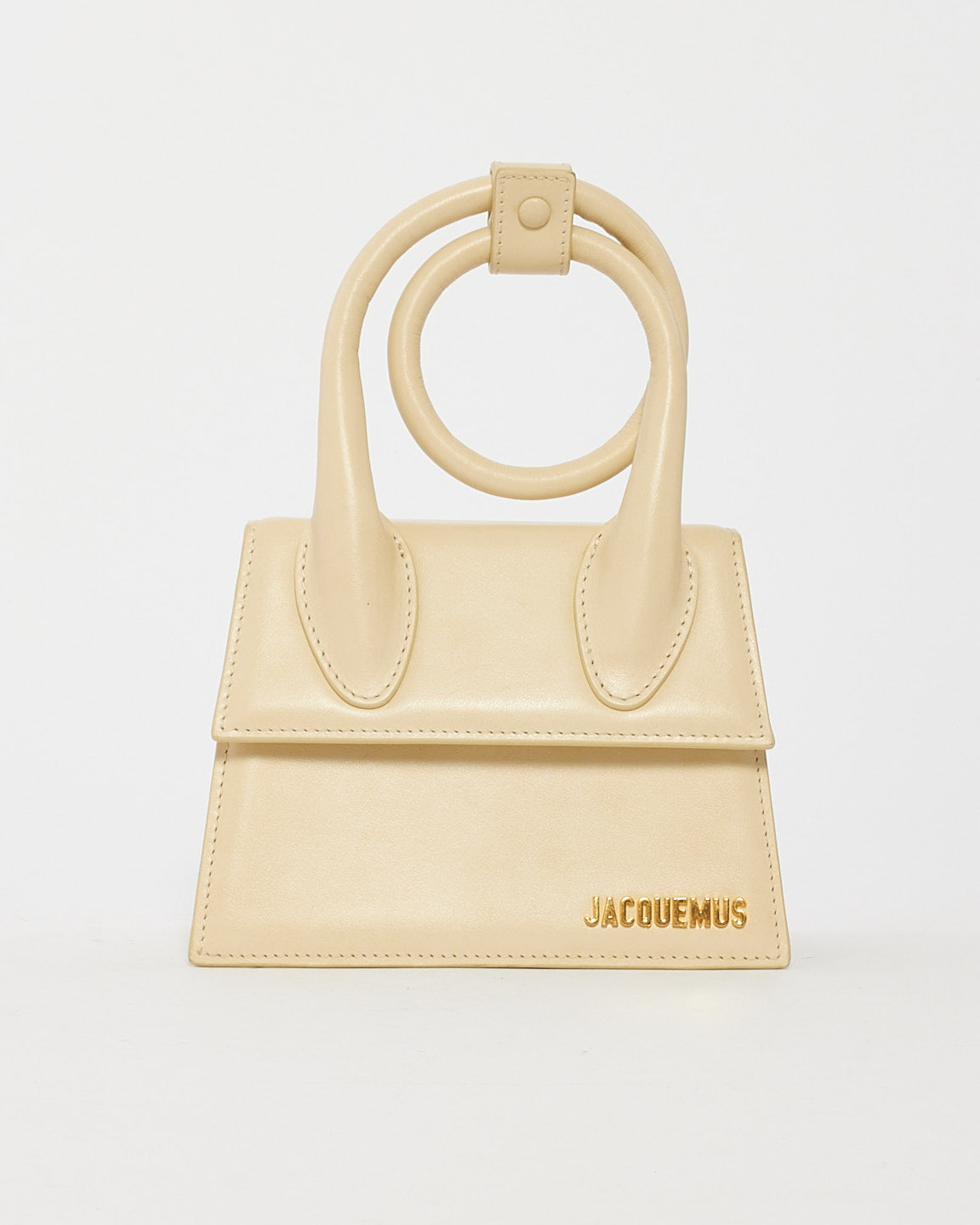 Jacquemus Cream Leather 
Le Chiquito Nœud
 Bag