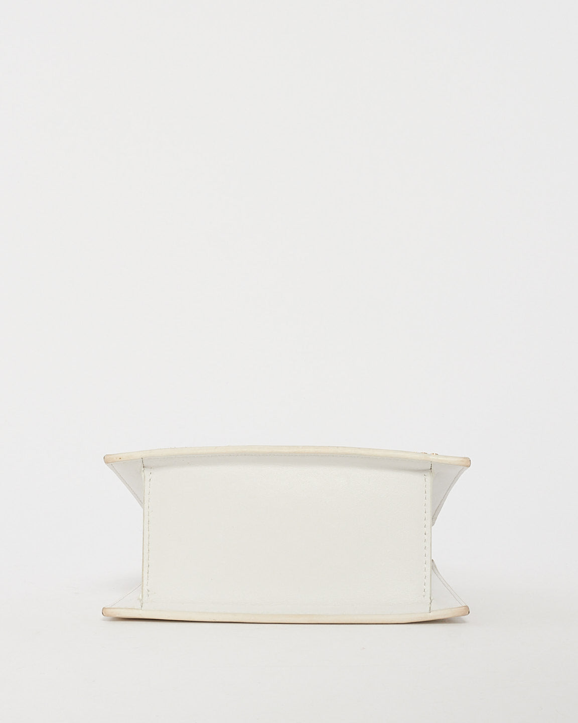 Jacquemus White Leather "Le Chiquito Moyen" Bag