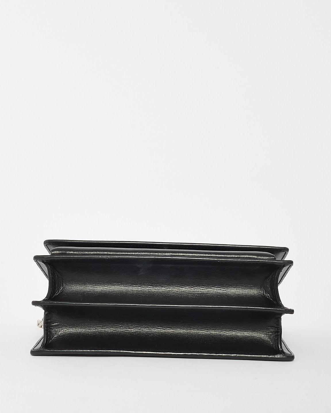 Saint Laurent Black Leather Medium Sunset Bag SHW