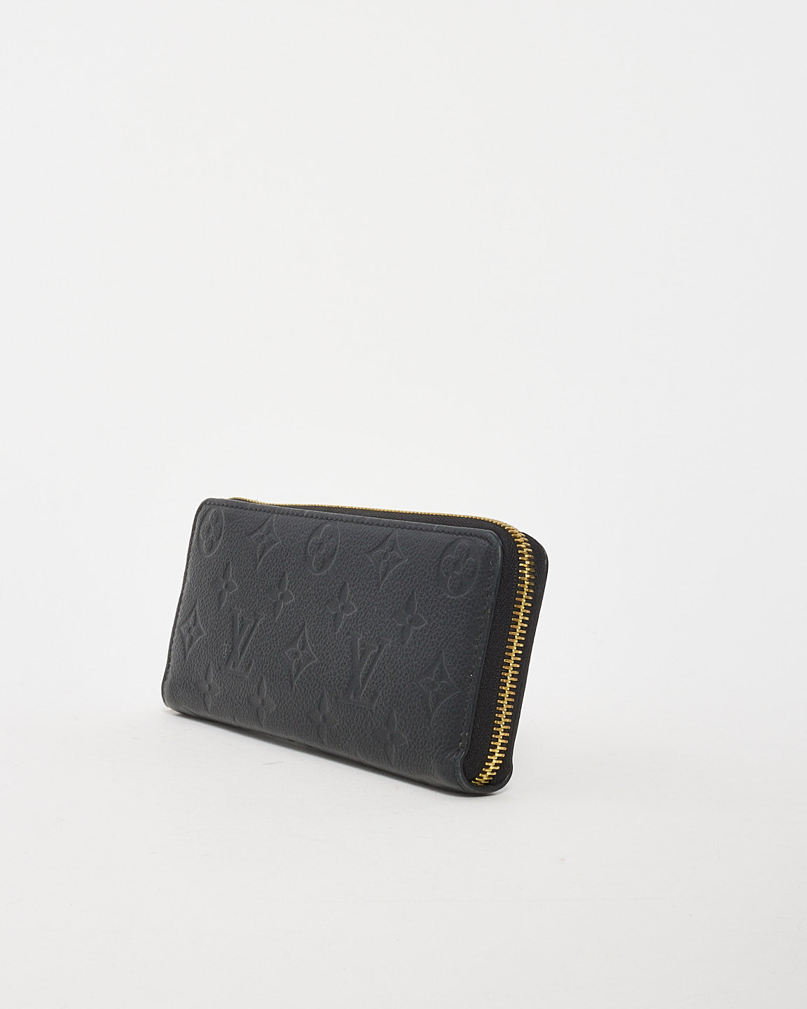 Louis Vuitton Black Monogram Empreinte Leather Clemence Wallet