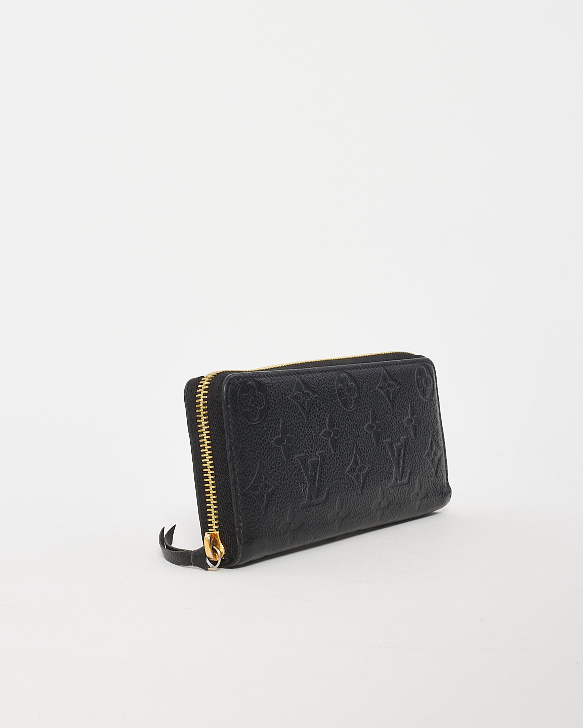 Louis Vuitton Black Monogram Empreinte Leather Clemence Wallet