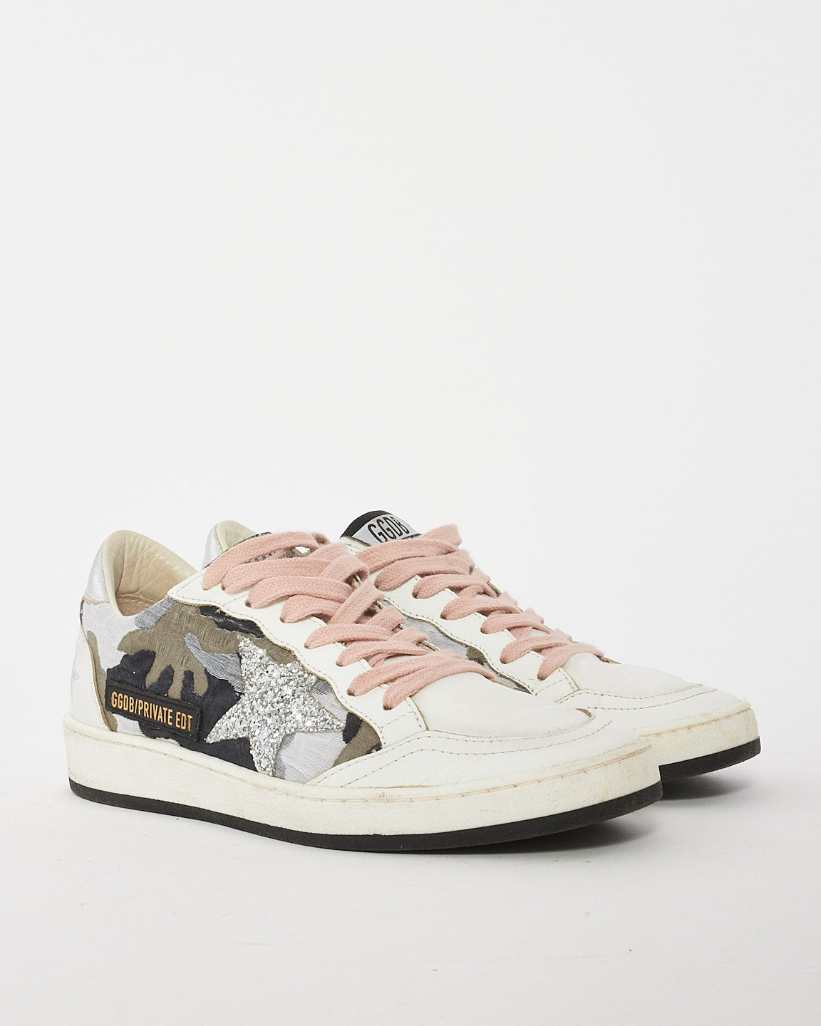 Baskets Golden Goose Ball Star camouflage rose et gris - 36