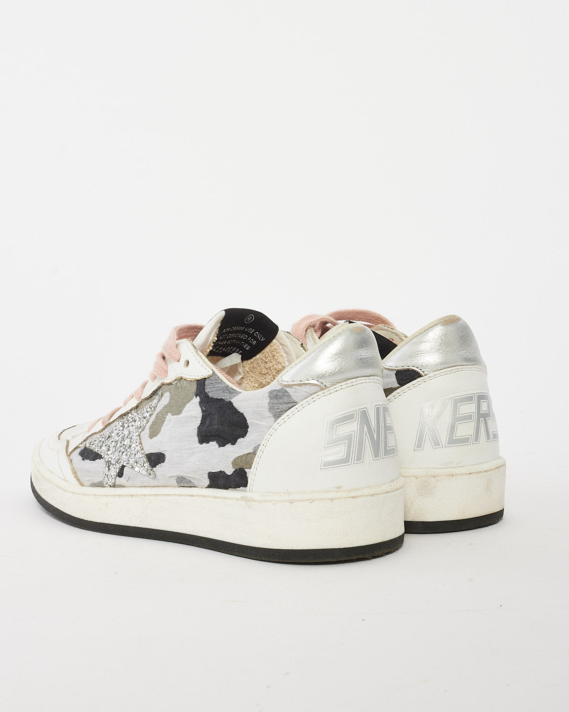 Baskets Golden Goose Ball Star camouflage rose et gris - 36