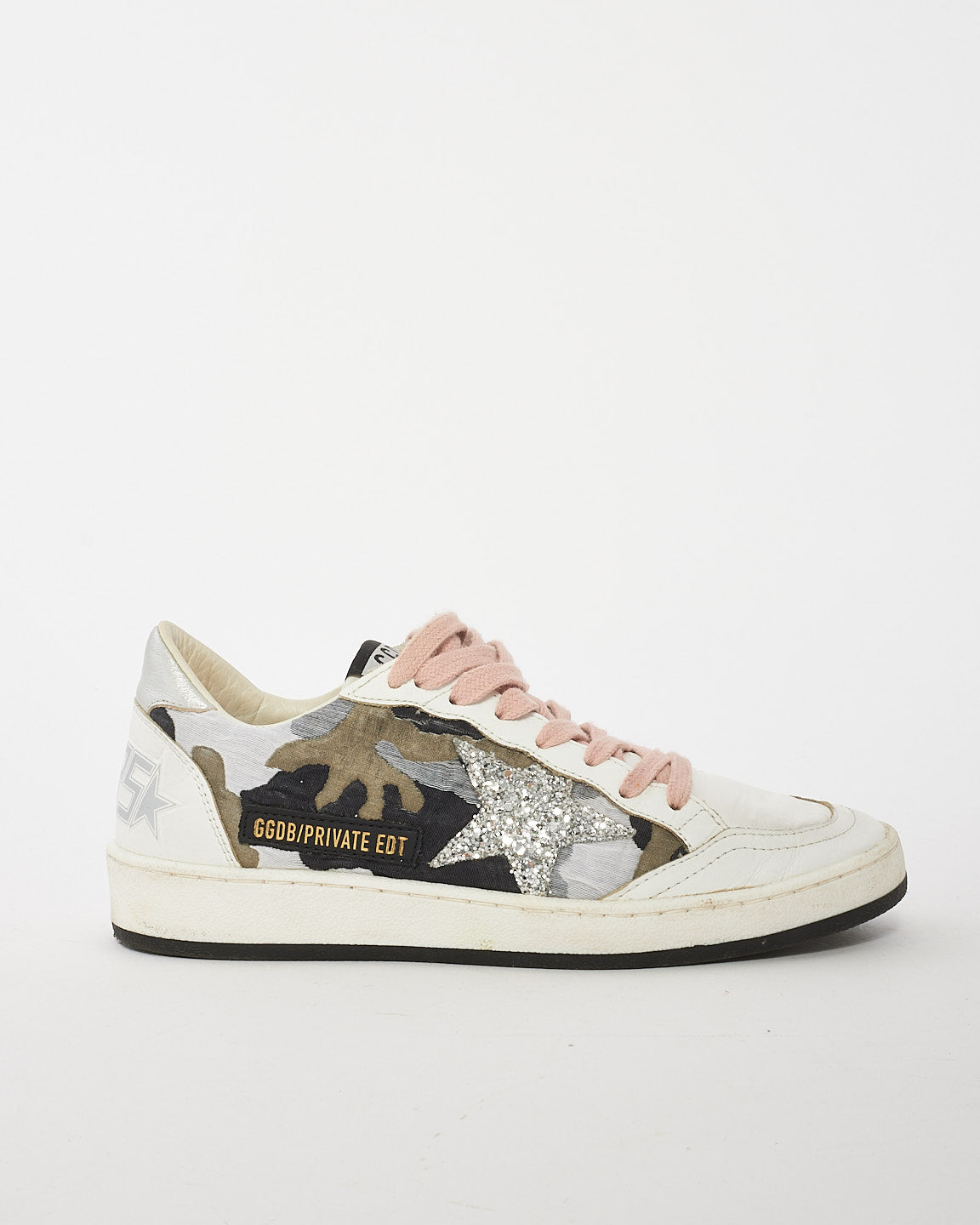 Baskets Golden Goose Ball Star camouflage rose et gris - 36