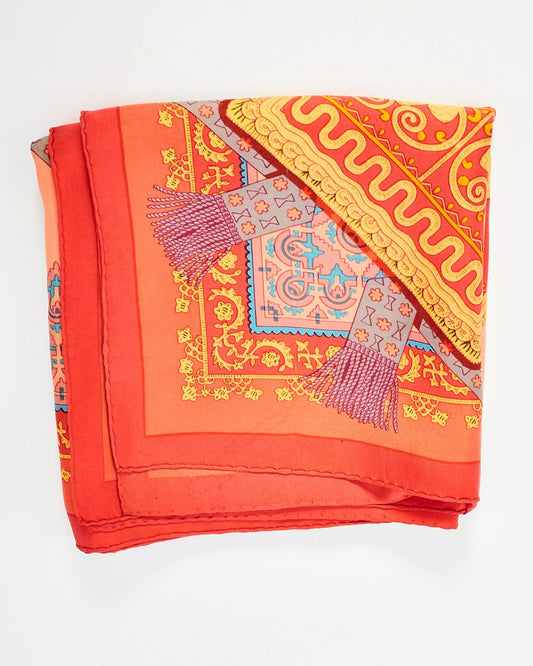 Hermès Orange Silk Brin D
Or Scarf