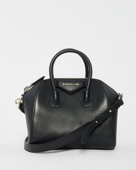 Givenchy Black Grained Leather Mini Antigona Bag