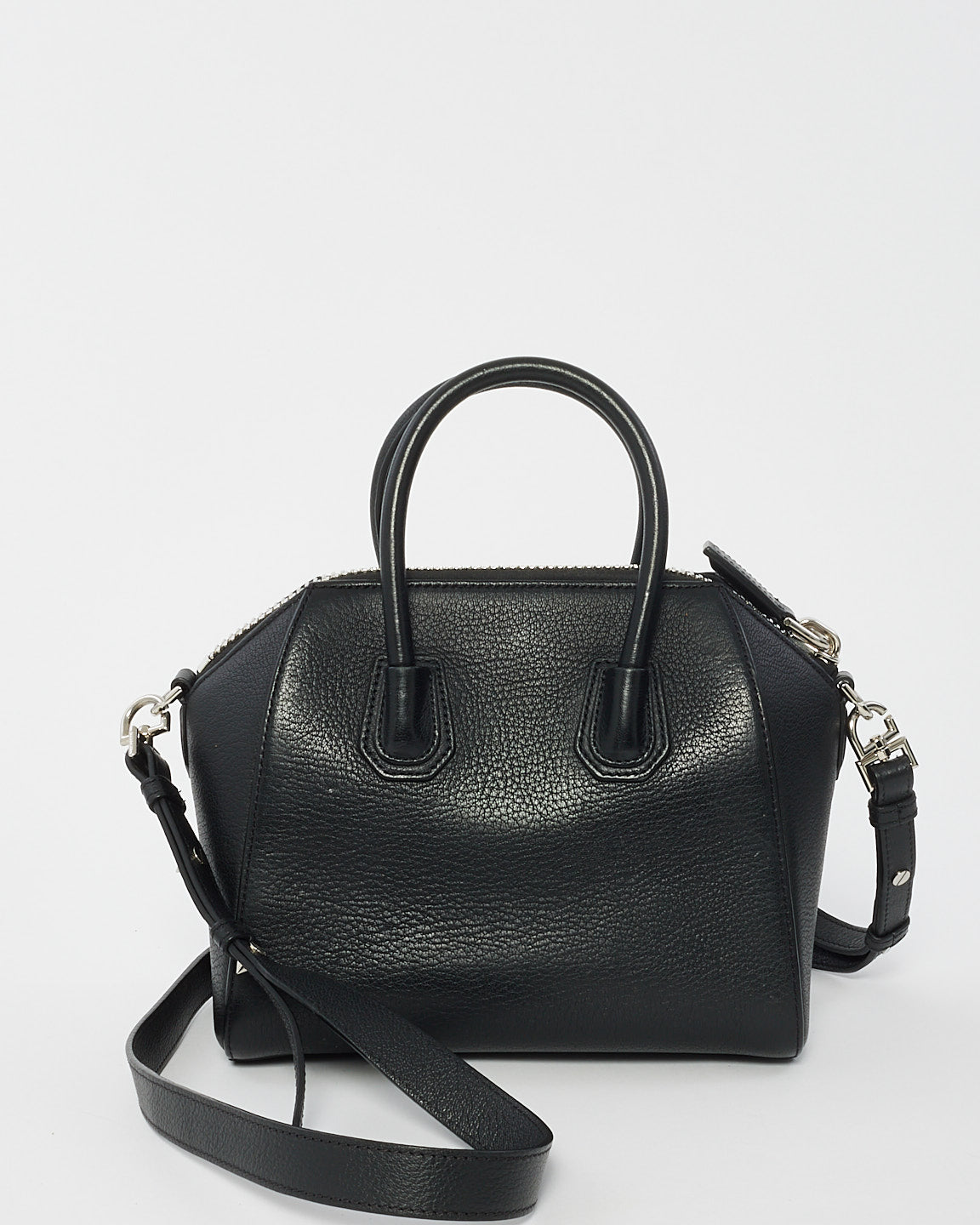 Givenchy Black Grained Leather Mini Antigona Bag