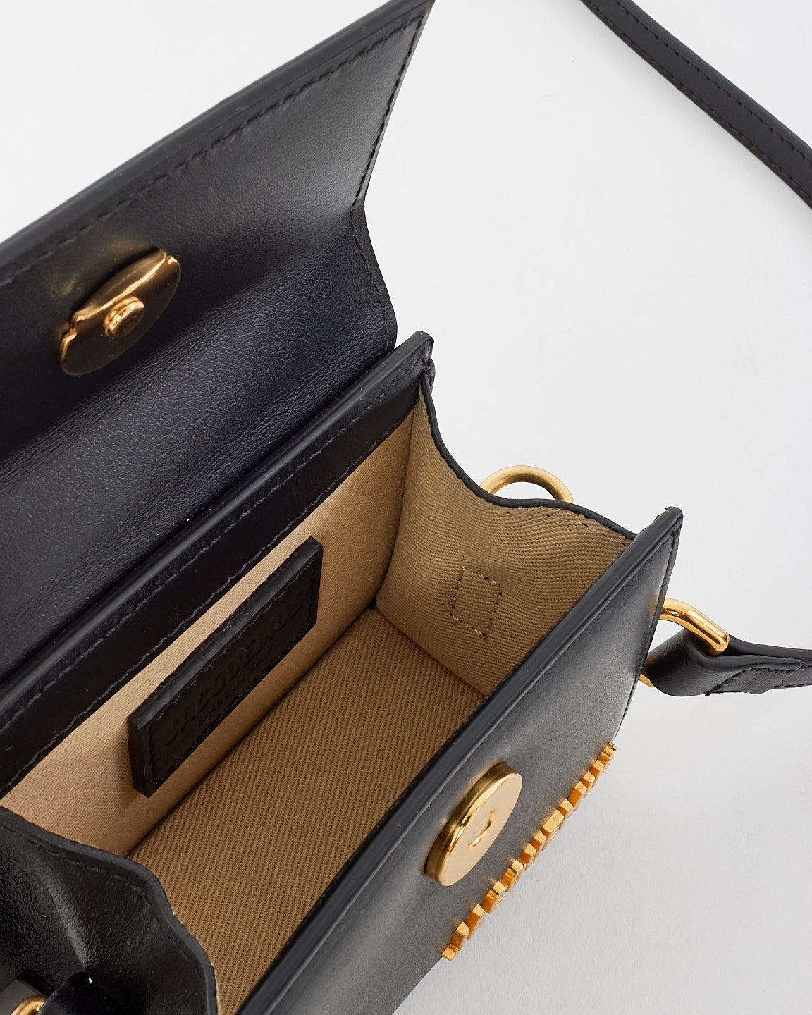 Jacquemus Black Leather Mini "Le Chiquito" Bag