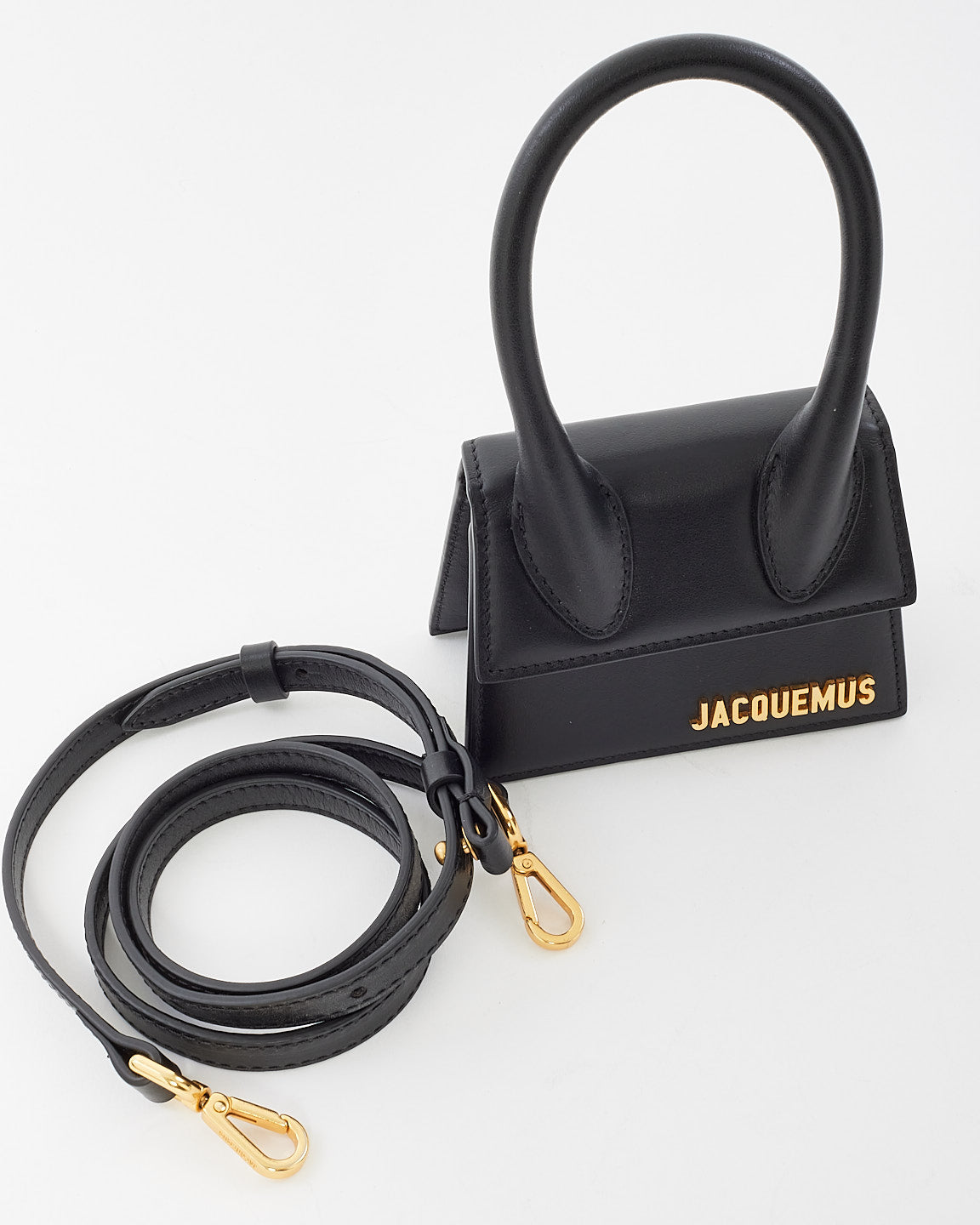 Jacquemus Black Leather Mini "Le Chiquito" Bag