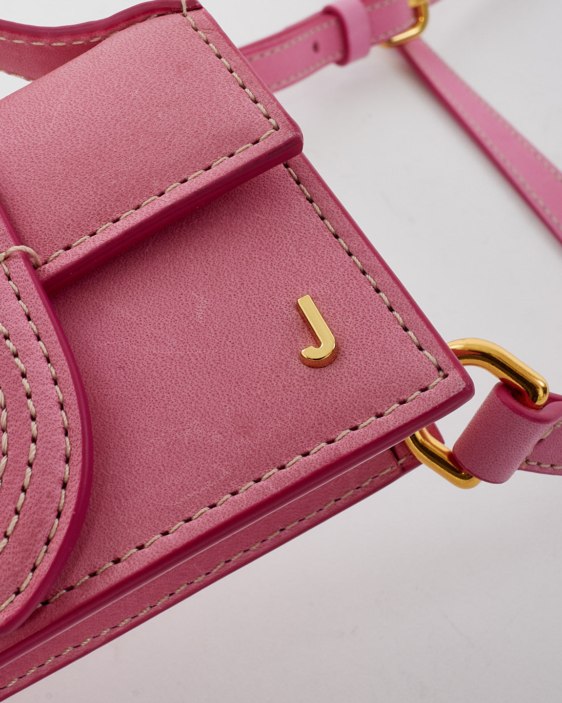 Jacquemus Pink Leather "Le Petit Bambino" Coin Pouch Bag