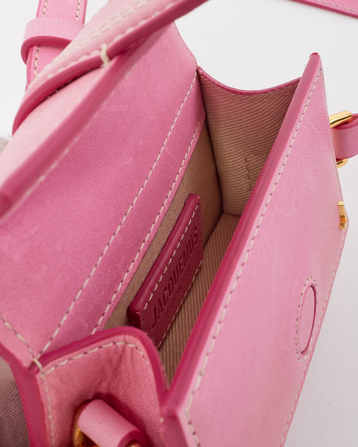 Jacquemus Pink Leather "Le Petit Bambino" Coin Pouch Bag