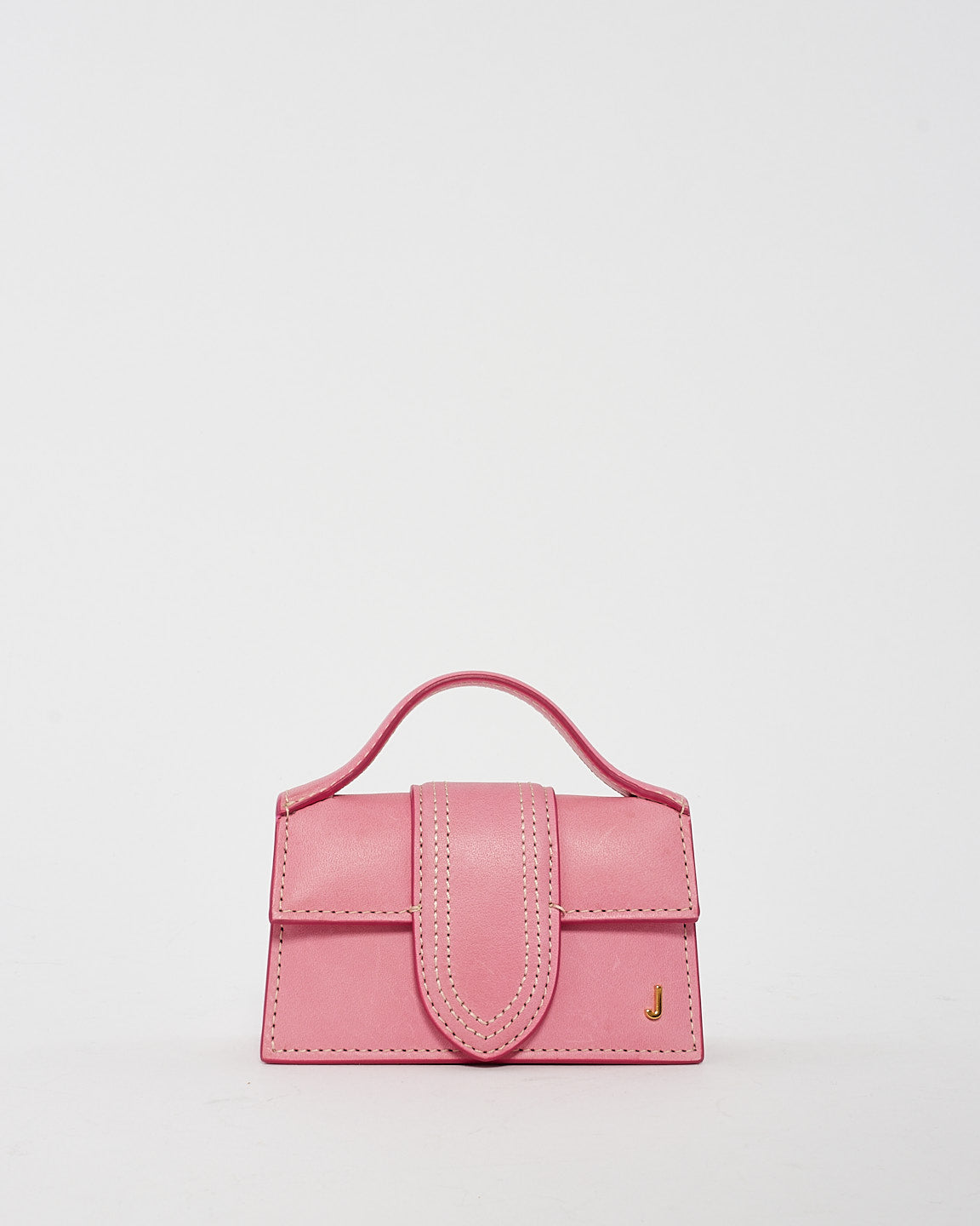 Jacquemus Pink Leather "Le Petit Bambino" Coin Pouch Bag