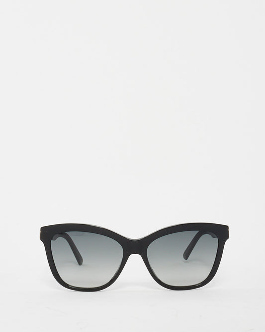 Lunettes de soleil Wayfarer à logo en acétate noir Dior