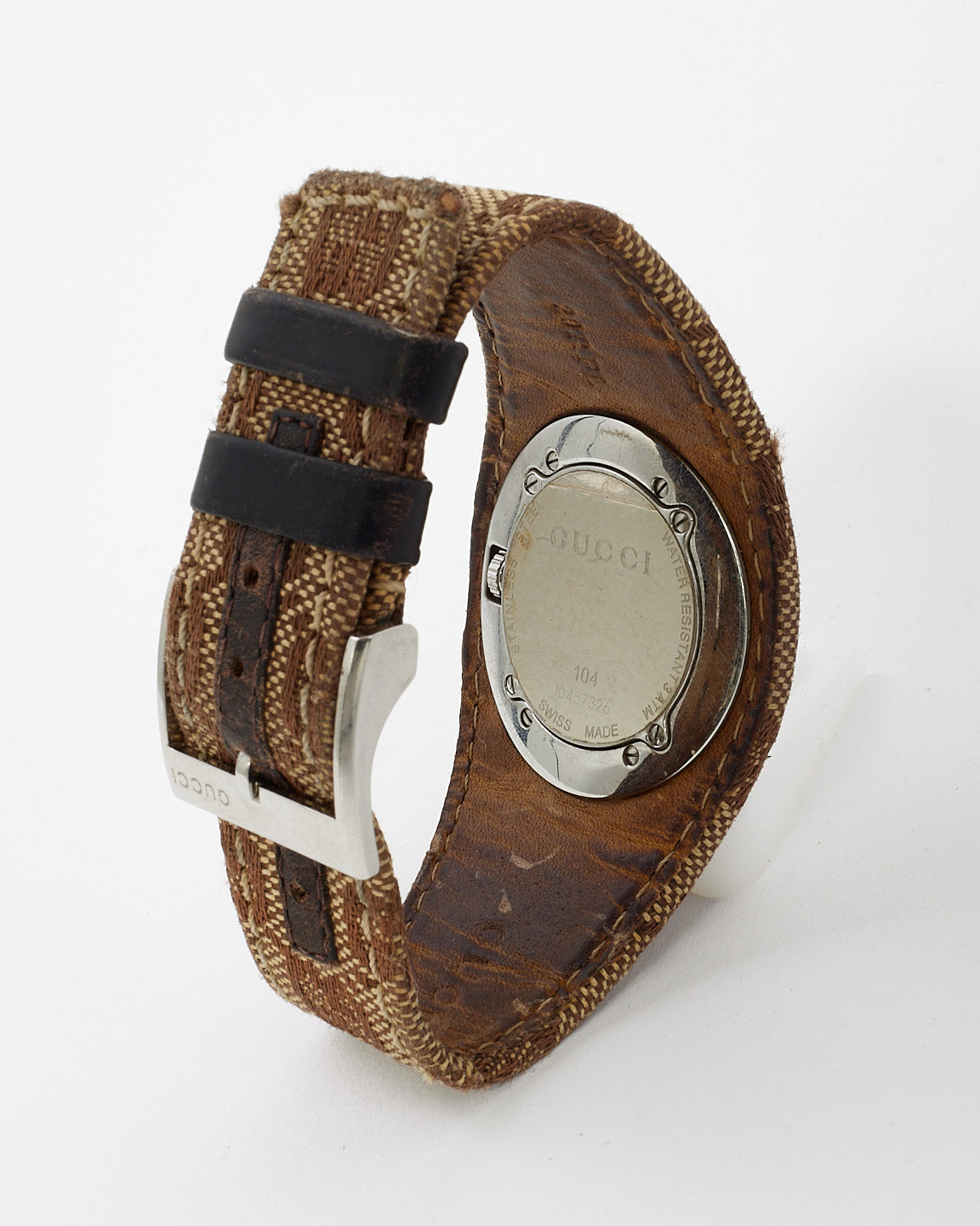 Gucci Brown Monogram Canvas Bandeau Watch