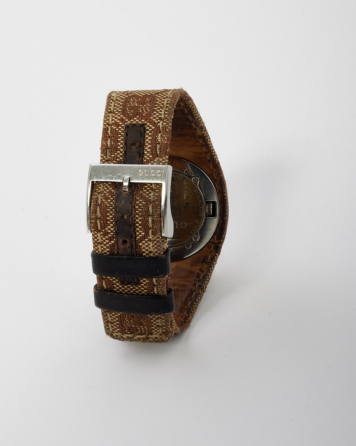 Gucci Brown Monogram Canvas Bandeau Watch