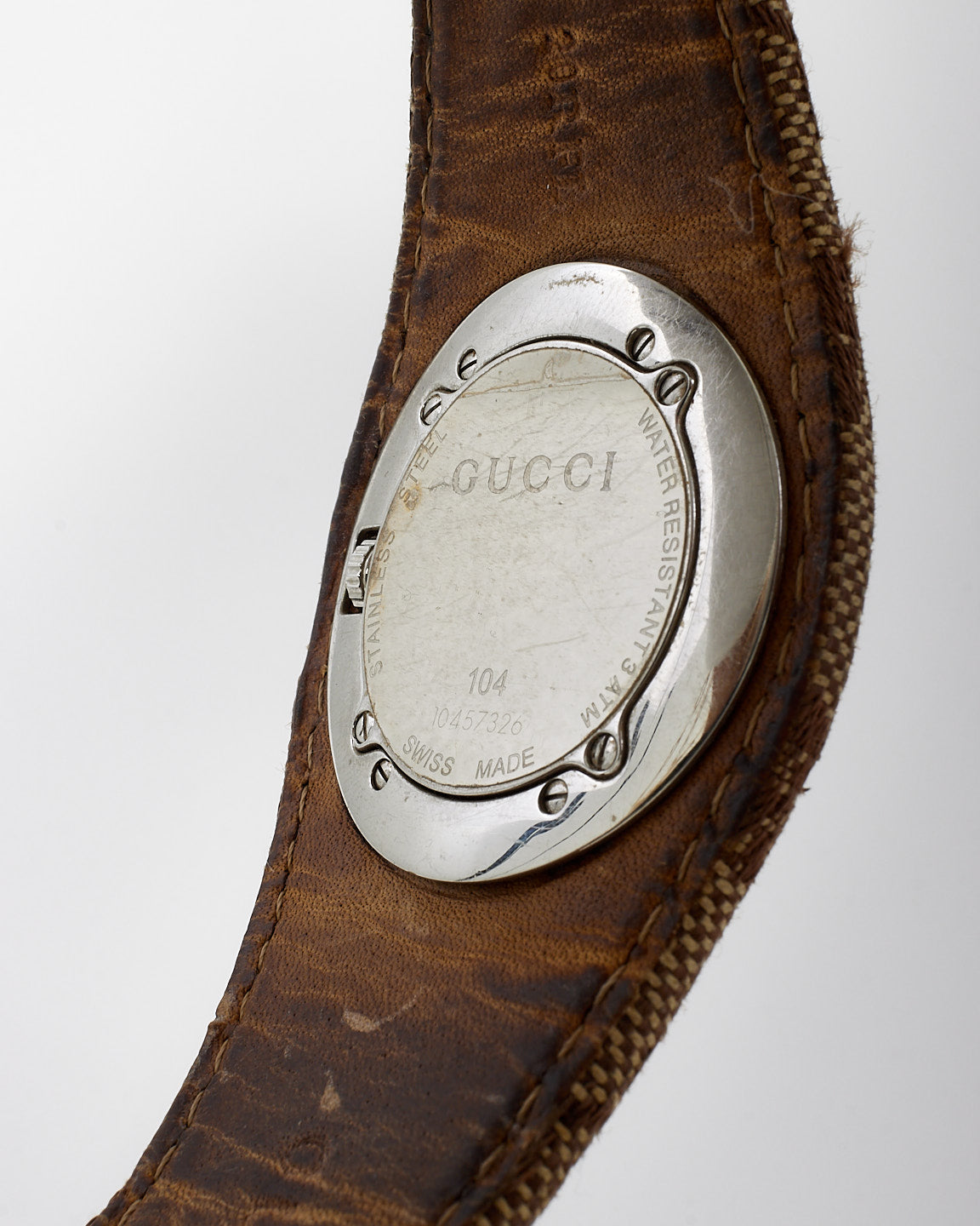 Gucci Brown Monogram Canvas Bandeau Watch