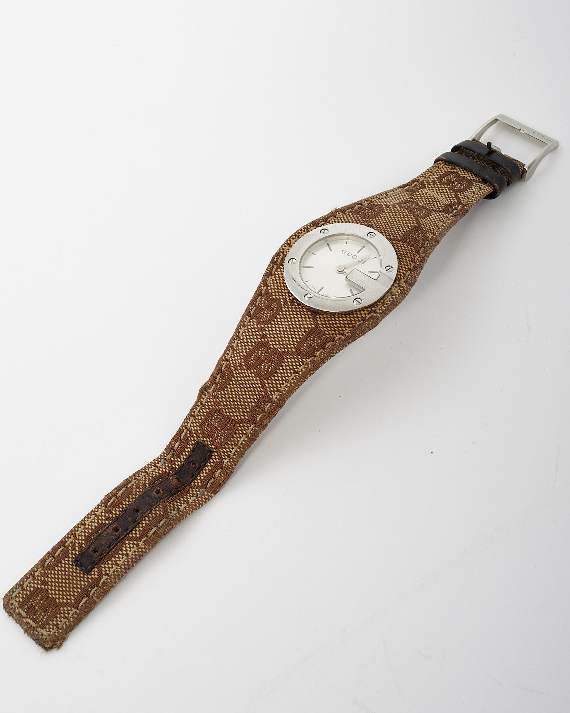 Gucci Brown Monogram Canvas Bandeau Watch