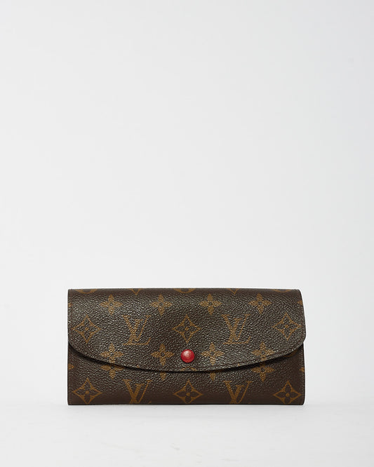 Louis Vuitton Rouge Monogram Canvas Emilie Wallet