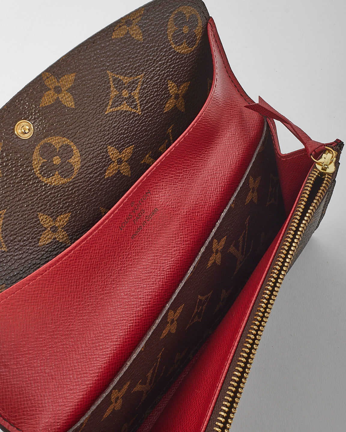 Louis Vuitton Rouge Monogram Canvas Emilie Wallet