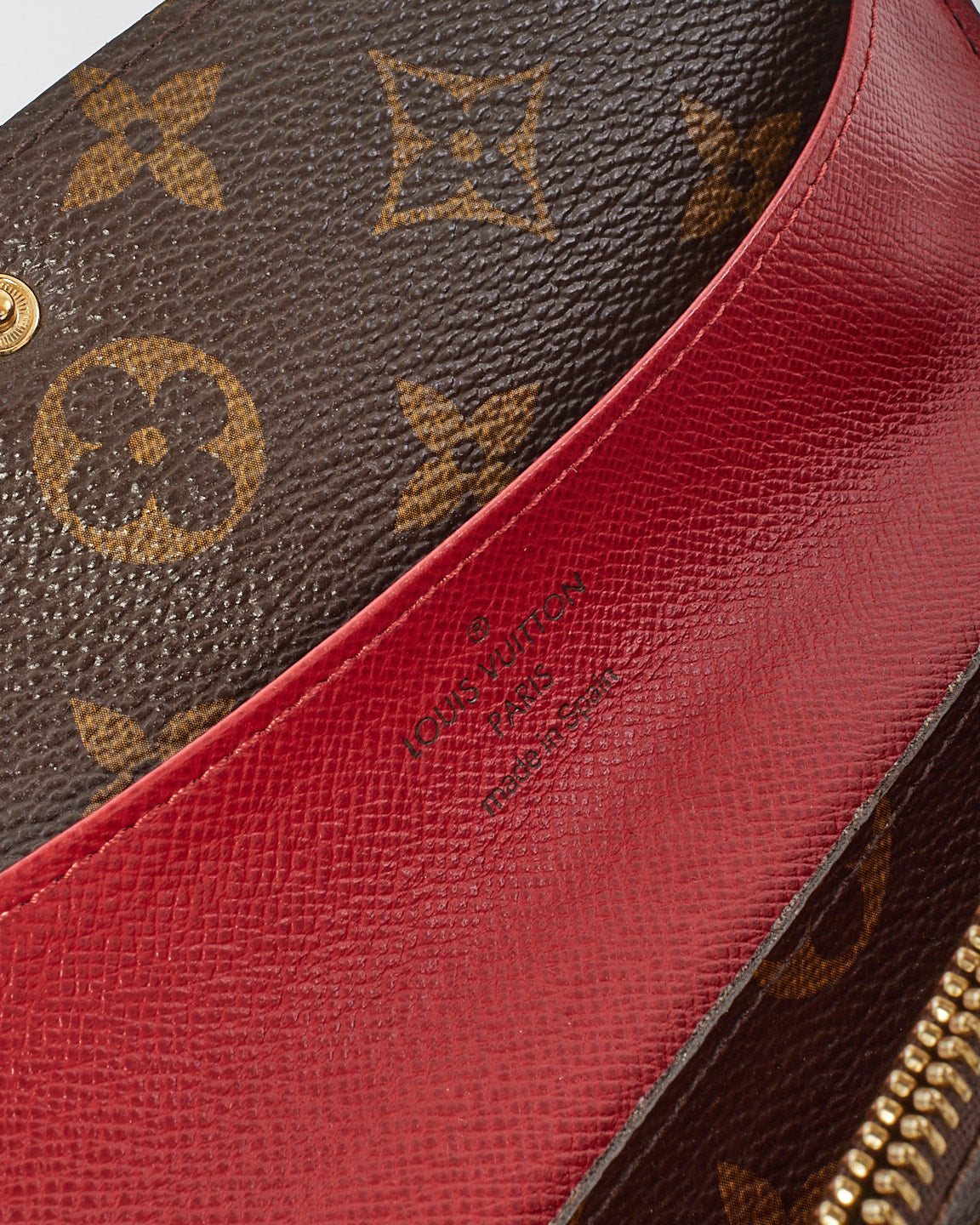 Louis Vuitton Rouge Monogram Canvas Emilie Wallet