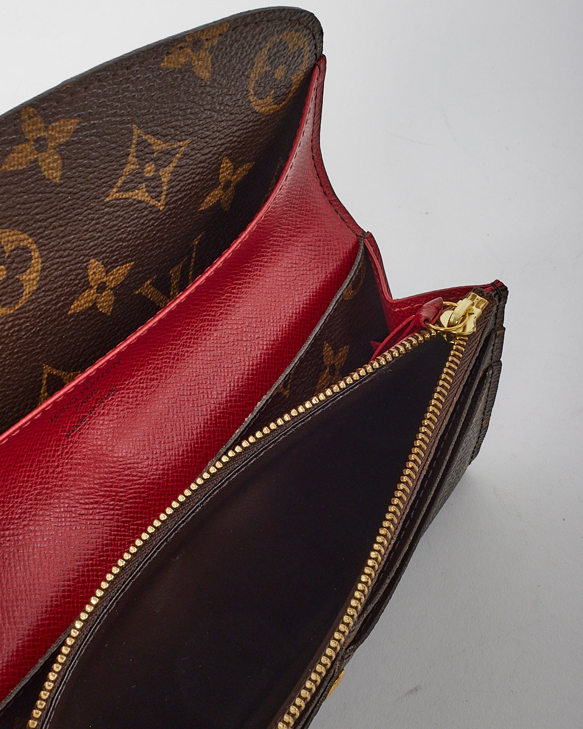 Louis Vuitton Rouge Monogram Canvas Emilie Wallet