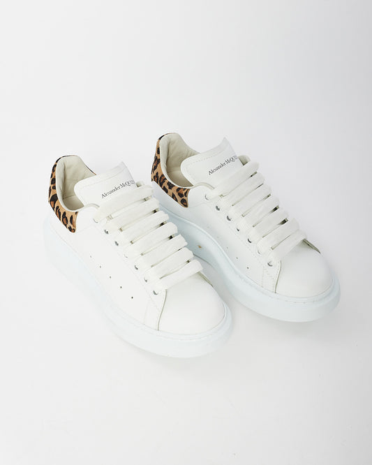 Alexander McQueen White 
Leopard Oversized Sneaker - 36.5