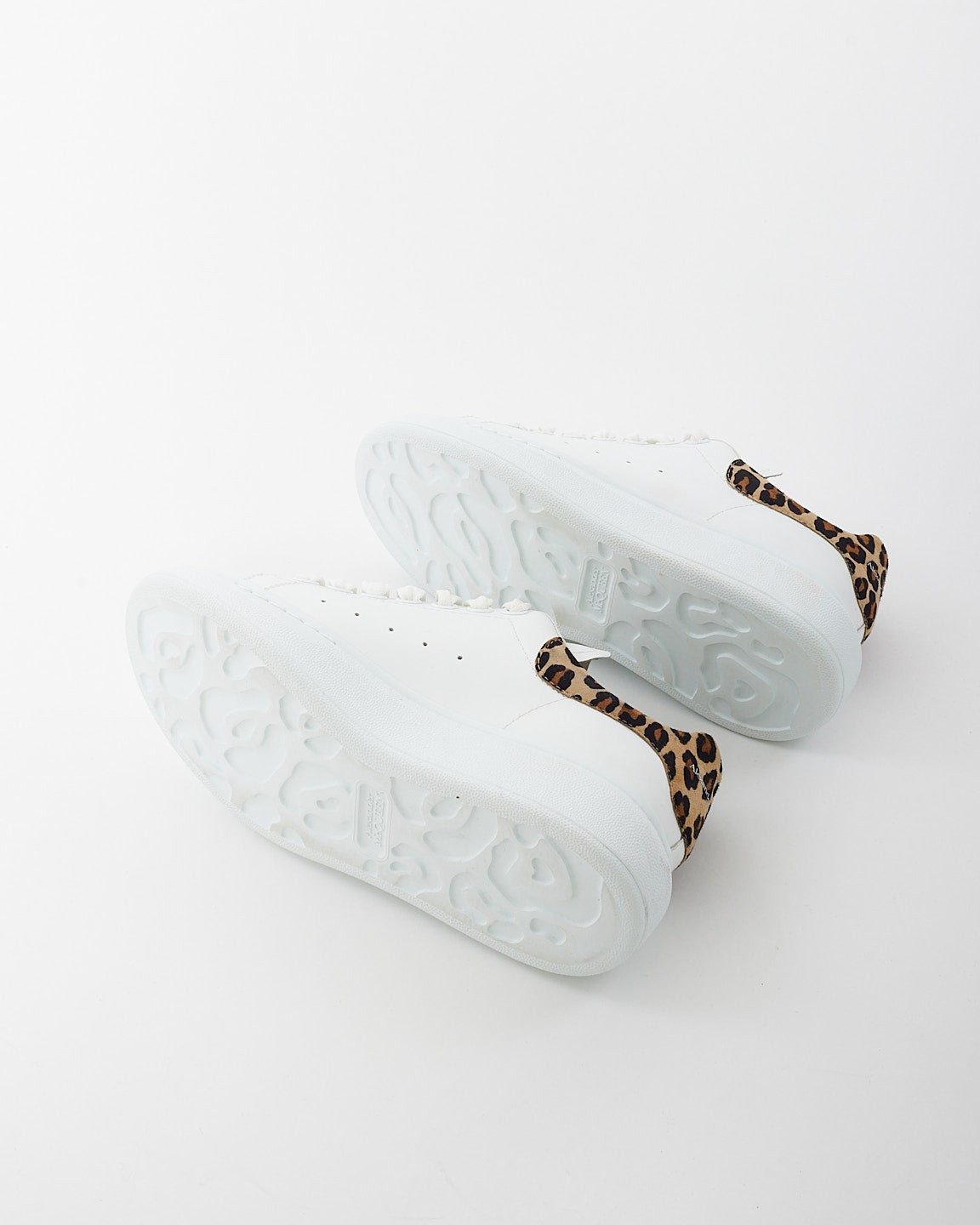 Alexander McQueen White 
Leopard Oversized Sneaker - 36.5