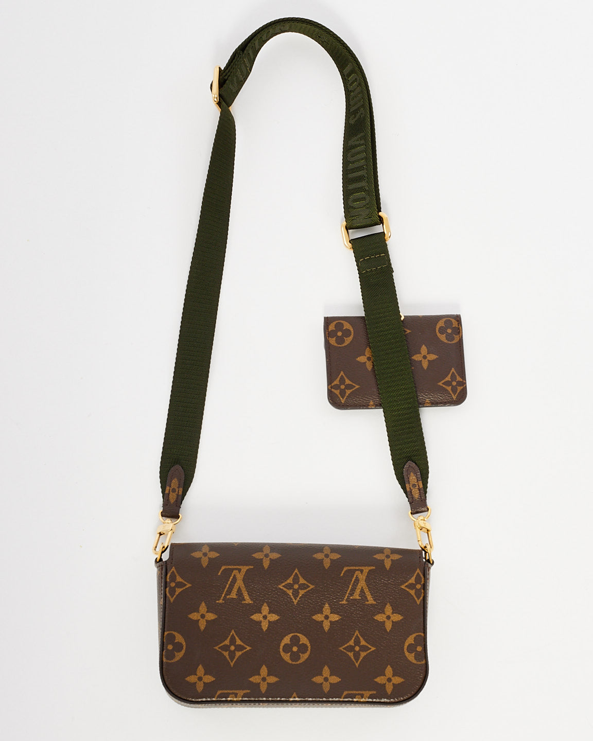 Louis Vuitton Monogram Canvas Félicie Strap 
Go Crossbody with Khaki Strap