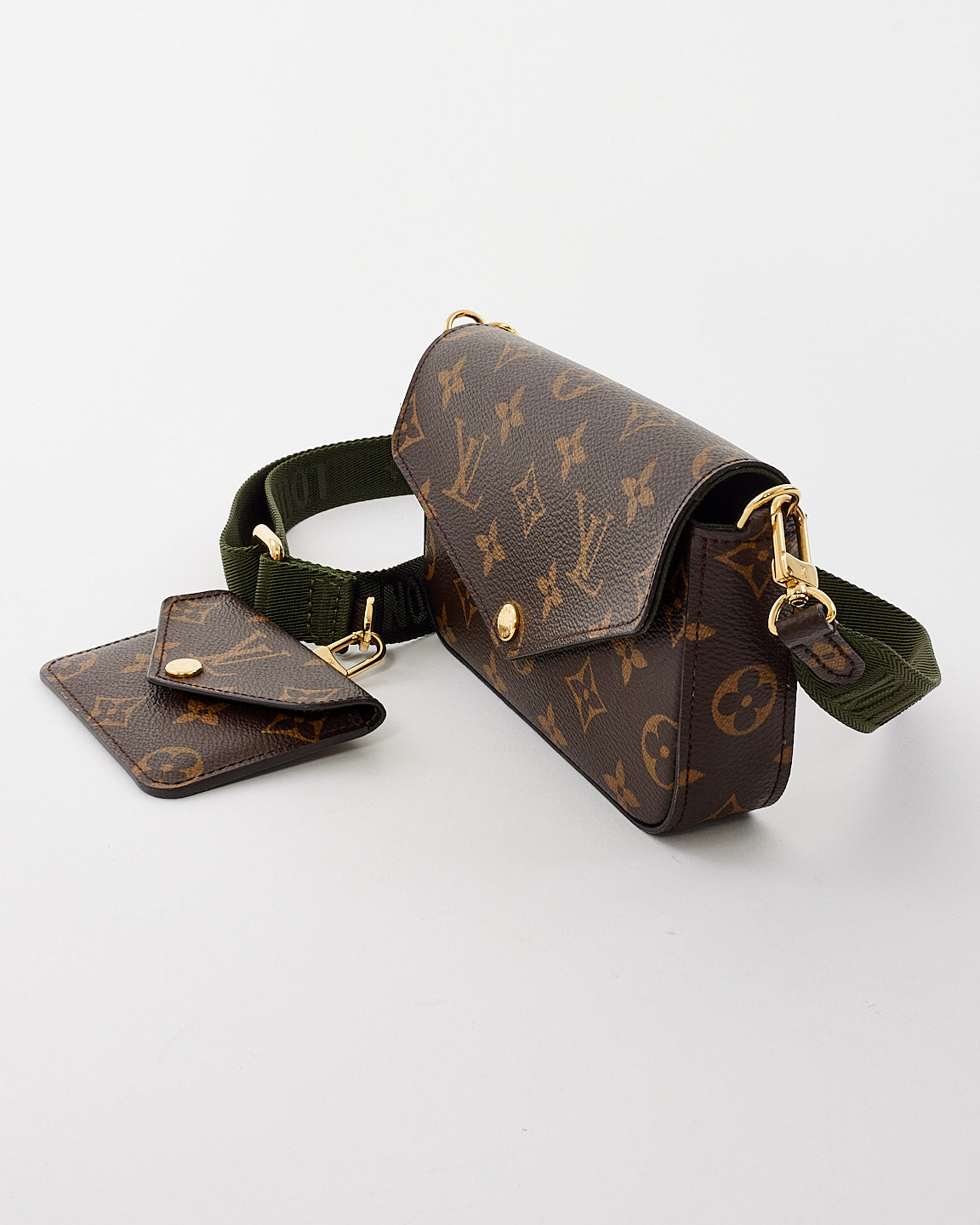 Louis Vuitton Monogram Canvas Félicie Strap 
Go Crossbody with Khaki Strap