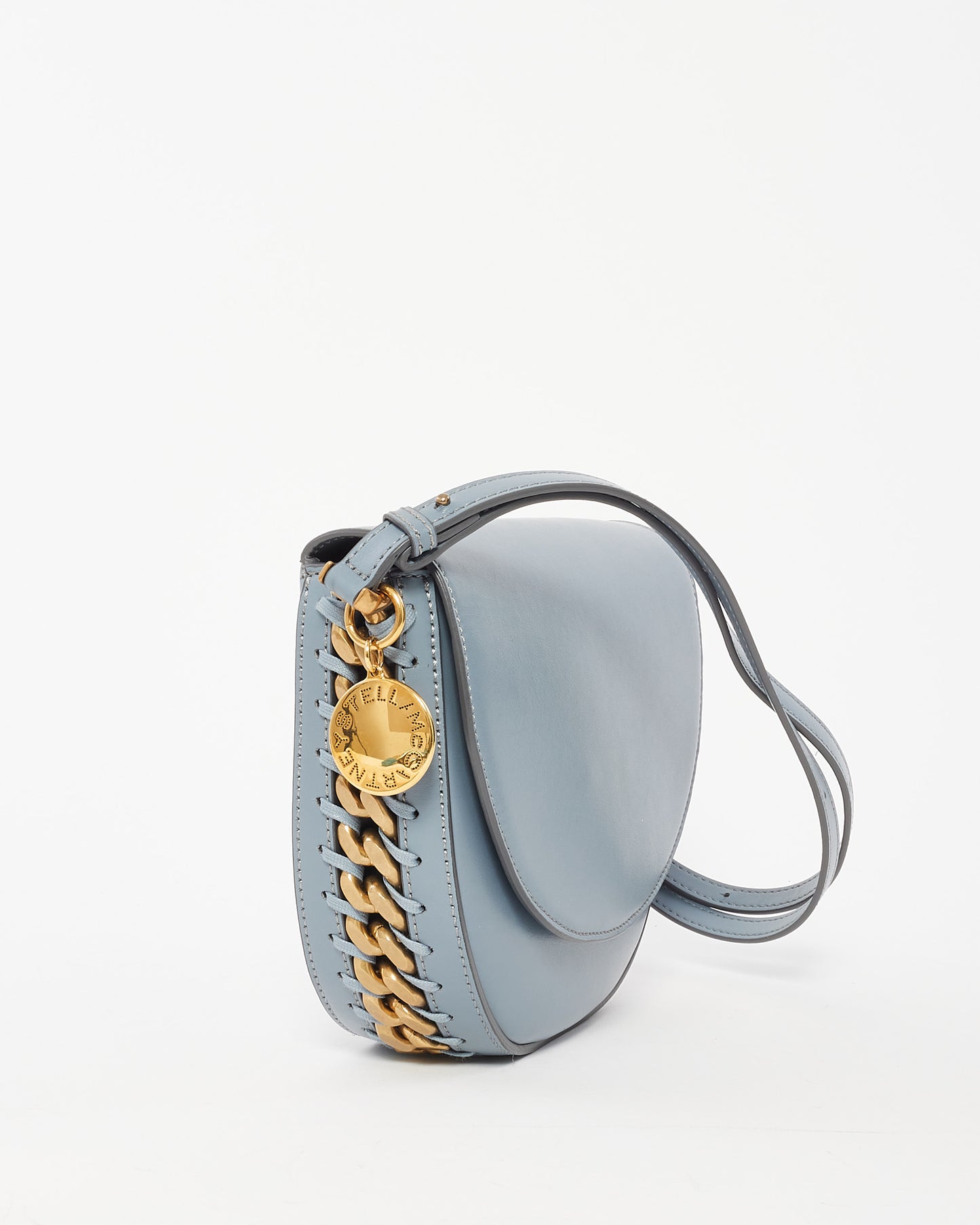 Stella McCartney Blue Leather Medium Frayme Bag