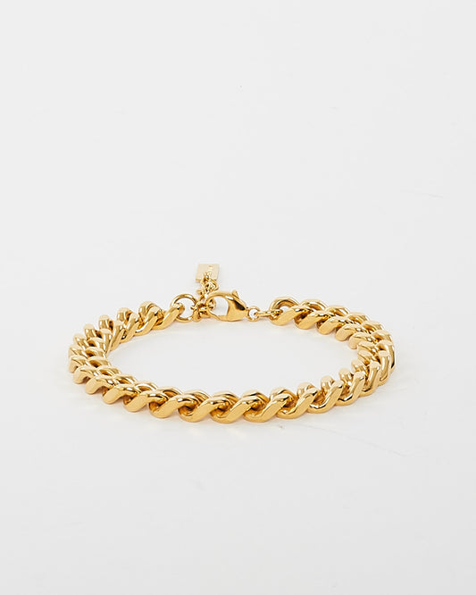 Saint Laurent Gold Metal Chain Bracelet