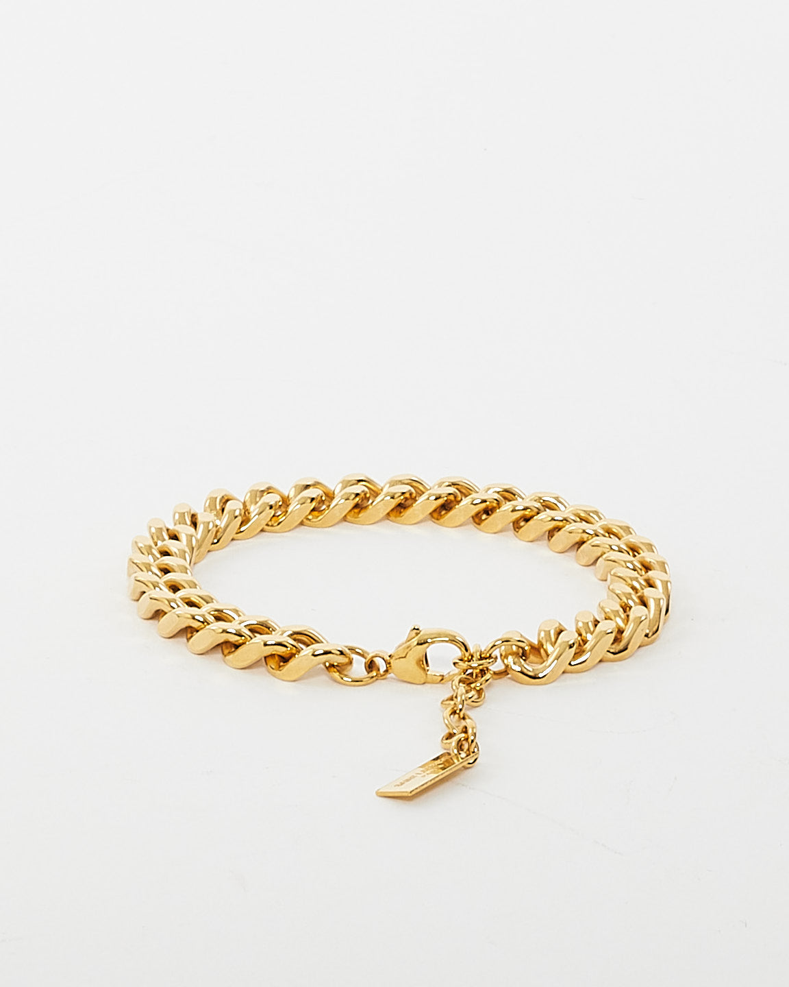 Saint Laurent Gold Metal Chain Bracelet